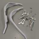 White Dirt Bike 7/8" 22mm Motorcycle Brush Hand Guard Guards for Honda CR XR XL TRX CRF 125 150 200 250 350 400 600 650 Kawasaki Kdx KLX Suzuki DR DRZ Yamaha YZ XT DT