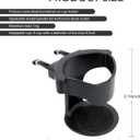 1 PC Car Cup Holder with 3 Pairs Outlet Hooks, Anti-Slip Adjustable Cup Holder Expander for Car Air Vent, Universal for Cars Trucks with Horizontal Blade Vents (Black)