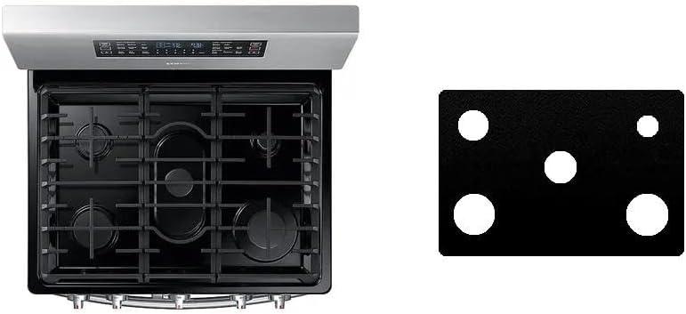 NXG Custom Fit Reusable Burner Liner for Samsung Gas Range Stove Protect Your Stovetop with this Splatter Guard Cover - NX58N9420SG