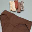 INNERSY Womens Underwear Low Rise Cotton Hipster Panties Soft Breathable Ladies Briefs 6-Pack(Safari Dust, Large)