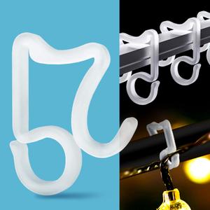 Holiday Light Clips Christmas Light Clips Outdoor Hang Gutter Hooks for Christmas Decoration String Lights Weatherproof Outdoor Lights Clips for Halloween Xmas(100 Pieces)