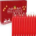 20PCS 4-inch Red Taper Candles for Decorative Use - Perfect for Christmas Events and Celebrations