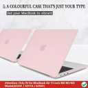 CISSOOK Baby Pink Case for MacBook Air 15 Inch 2023 2024 2025 2026 Release, Chalk Pink Hard Shell Cover Keyboard Cover Screen Protector for MacBook Air 15 M2 M3 M4 M5 Model A2941 A3114 A3241 A3448