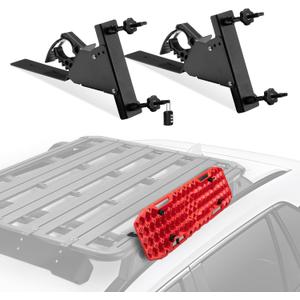 BUNKER INDUST Recovery Boards Mounting Kit with Shovel Holder Brackets, Only Fit for Bunker Traction Boards (Gen 7, 9, 10, 11), Side Mount for Roof Platform Rack with Lock