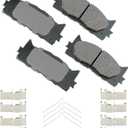 Akebono ACT1222A Ultra-Premium Ceramic Front Disc Brake Pads , GREY
