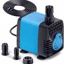 POPOSOAP 160GPH Submersible Water Pump, 5.5ft High Lift Aquarium Water Pump 12W AC 110V, Ultra Quiet Fountain Pump for Fish Tanks Pond Pump Waterfalls Fountains Aquarium