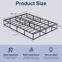 10 Inch High Profile Queen Box Spring, Heavy Duty Metal Frame Mattress Foundation with Fabric Cover, Easy Assembly, Noise-Free (10 Inch, Queen)