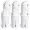 Amazon Basics Enhanced Replacement Water Filters for Pitchers, BPA-Free, WQA & NSF Certified, Compatible with Brita Pitchers & Drinking Water Filter Systems, 1 Year Supply, 6-Pack