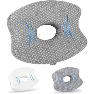 Knee Pillow for Side Sleepers, Knee Pillow - Soothing Pain Relief for Sciatica, Back, HIPS, Knees, Joints Pain, Memory Foam Leg Pillow Pregnancy Pillow Removable and Washable Cover (Grey)