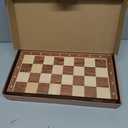 15'' Walnut Chess Set with Storage Board for Adults & Children, 2 Players