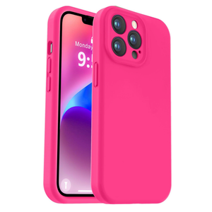 LOVE 3000 Designed for iPhone 13 Pro Max Case, Premium Silicone with [Soft Anti-Scratch Microfiber Lining] Shockproof Protective Phone Case for Men Women Girls 6.7", Pitaya