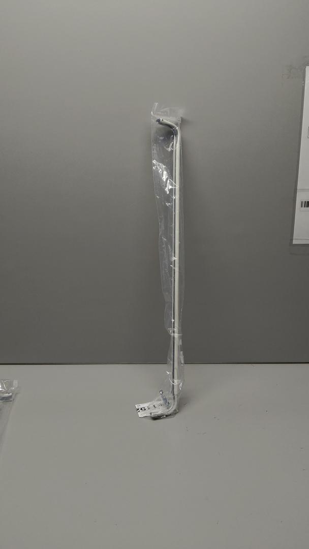 Adjustable Double Curtain Rod with 2.5 and 3.5 Inch Projection - 28-48 Inches, White Finish, Includes Mounting Hardware - 1 Pack