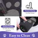 Buganda Dog Door Mat for Muddy Paws, Absorbent Dirt Trapper Non Slip Indoor Doormats, Washable Low-Profile Mat for Mud Dogs, Entryway Carpet for Inside Floor (59x35 Inches, Dark Grey)