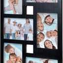 4x6 Collage Picture Frame Family Photos Display - 6 Openings Collage Picture Frame for Wall and Tabletop Display Black Picture Frames Set Ideal for Home Decorating Family Gifts