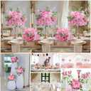 Wedding Centerpieces for Tables 12pcs Rose Ball Artificial Flower Arrangements 11" Silk Floral Half Balls for Party Home Valentine's Day Decoration-Pink