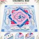 American Mahjong Sets with Mat and Racks and Bag
Large, Clear Arabic Numerals, Deep Engraved Melamine Mahjong Tiles, Non‑Slip Mat, Gift for Mahjong Lovers, Pink