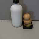 NEECZS Kitchen Soap Dispenser Set with Instant Dry Tray, 16 Oz Hand and Dish Soap White Glass Dispenser Set, Stainless Steel Pump, Waterproof Labels, Dish Brush, Luxury Soap Bottle for Kitchen, Bathroom