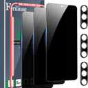 Ferilinso 3 Pack Privacy Screen Protector for Samsung Galaxy S26 Plus with 3Pack Tempered Glass Camera Lens Protector Phone Case Friendly Accessories Protector de Pantalla for Samsung S26 Plus