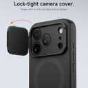 SURITCH for iPhone 17 Pro Case with Camera Control Cover, Camera Cover and Adjustable Kickstand, Compatible with MagSafe, Shockproof Bumper Protective Cases 6.3 Inch, Black