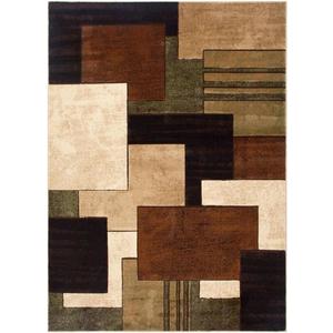 Home Dynamix Tribeca Mason Contemporary Geometric Area Rug, Brown/Green, 39"x55"