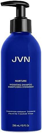 JVN Nurture Hydrating Shampoo, 10 Fl Oz, Detangles & Softens Hair, Moisture and Deeply Nourishing Shampoo, Color Safe Hair Care for Women and Men, Non-Toxic, Silicone and Sulfate Free