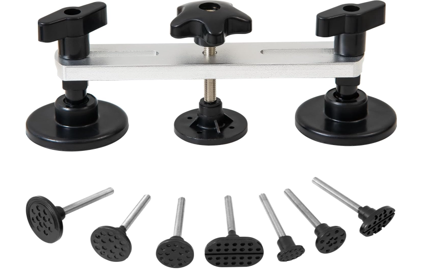 DIQDI Paintless Dent Repair Kit, Double Pole Bridge Dent Puller with 7 Bridge Tabs, Car Dent DIY Removal Tool for Auto Body, Refrigerator and Washer