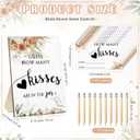 Yousoontic 122 Pieces Guess How Many Kisses Bridal Shower Games Include 1 Bridal Shower Wooden Sign 100 Guessing Cards 20 HB Pencils 1 Game Jar for Guests Wedding Party(Boho Flower)