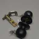 BESTTEN Keyed Entry Door Knob, Entrance Door Lock, Standard Ball, All Metal, Matte Black