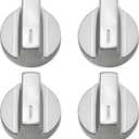 W11517331 W11117415 Stove Knobs Compatible with Whirlpool Gas Range Stove Knob WEC310S0LS1, WEE515S0LZ1, WEC310S0LS2, WEE745H0FS1, WEE745H0FS0, Replacement W10850027-4 Pack