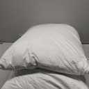 MIULEE 12 x 20 Goose Feather Down Pillows with 100% Cotton Cover, Set of 2 Soft Fluffy Decorative Pillow Inserts for Sofa Bed Couch Living Room White