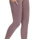 THE GYM PEOPLE Thick High Waist Yoga Pants with Pockets, Tummy Control Workout Running Yoga Leggings for Women (L)