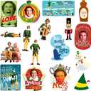 Buddy The Elf Stickers Vinyl Large Deluxe Sticker Variety Pack - Laptop, Water Bottle, Scrapbooking, Tablet, Skateboard, Indoor/Outdoor - Set of 50