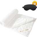 YOUR MOON Summer Lightweight Wool Comforter - Breathable & Thin Duvet Insert for Hot Sleepers, 100% Australian Wool Filling 100gsm with Pure Cotton Shell-Twin Size (White)