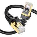 2 x Ekablembhq Cat 8 Ethernet Cable Compatible with Cat7, 10 FT 40Gbps 2000Mhz S/FTP Shielded, Heavy Duty LAN Cord with Gold Plated RJ45 Connector for Gaming/Modem/Router