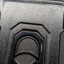 Compatible with Samsung Galaxy S24/S25 Case with Screen Protector Tempered Glass,Heavy Duty Shockproof Full Body Phone Cover Built in Metal Ring Holder Kickstand,2025 Black Matte