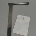 Stainless Steel L-Shaped Hand Towel Holder, SUS304 Bathroom Towel Rack with Thickened Base for Countertop Vanity (Brush Nickel, Square Base)