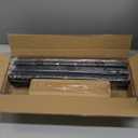 Curtain Rod 72"-144" for windows 1 Pack with Round Finials, 1" Diameter Rod Decorative Round Finials Adjustable Telescoping Black Drapery of Window Treatment