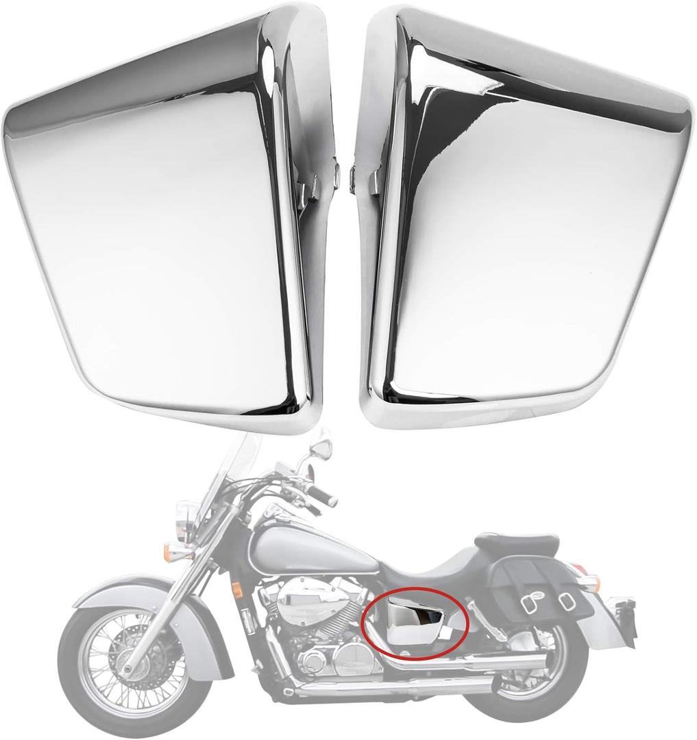 PSLER Battery Side Fairing Cover for Shadow ACE VT750 VT400 1997-2003 (Chrome)