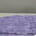NEWCOSPLAY Faux Fur Throw Blanket Lavender Bubble Blanket Thick Warm Soft for Couch Sofa Bed 550GSM (Lavender, Throw(50"x60"))