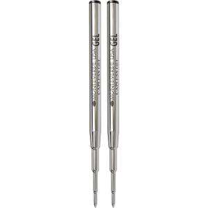 Monteverde Capless Gel Black Refill to Fit Montblanc Ballpoint Pens, Fine Point, 2 per Pack (M422BK)