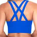 XUNYU Sports Bras for Women High Support Longline Workout Tank Tops Built in Bras Criss Cross Back Running Yoga Bra M