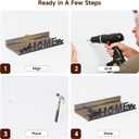 Floating Shelves for Wall of 2 - Display Shelf Organizer for Decor Storage, 2-Tier 16.9" Floating Shelf for Bathroom, Living Room, Bedroom and Entryway Rustic Brown