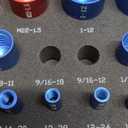 64Pcs Thread Checker, Nut and Bolt Thread Checker, 36 Inch & 28 Metric Box Set Thread Gauge, Thread Checker Standard and Metric Suitable for Size Checker of Bolts or Nuts in Narrow Areas