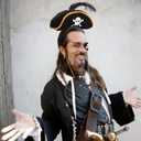 Chanaco Pirate Hat 4Pcs Pirate Accessories Women Halloween Costume Men Captain Headband and Eye Patch for Cosplay Party Supplies