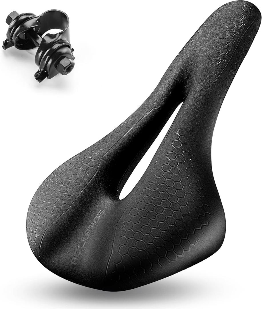 ROCKBROS Bike Seat Memory Foam Bike Saddle Comfortable Waterproof for City MTB Racing Bikes