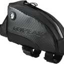 Topeak Fuel Tank Top Tube Bike Bag with Charging Cable Hole, Medium  0.5L Capacity, Quick-Access Storage for Energy Bars, Phone & Tools, 420D Nylon Construction