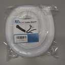 Cable Management Sleeves 1.5in - 2 Pack 4.1ft Split Braided Cable Sleeve White, Wire Organizers for Cords, Hard PE Cord Protectors from Pets, Flexible Cord Wrap Wire Sleeve for Computer Cord Organizer