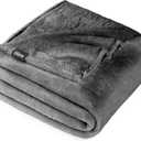 Bare Home Fleece Blanket - Twin/Twin Extra Long - Ultra-Soft Lightweight for Bed, Sofa, and Couch - Luxury Microplush - Cozy Warm Blanket (Twin/Twin XL, Grey)