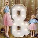 4FT Marquee Light Up Letters &,Party Decoration Large Marquee Light Up Letters with Weighted Water Bag,Pre-cut Foam Board Set Can Be Used for Birthdays,Weddings,Baby Anniversaries