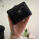 Small Wallet for Women Mini Leather Cash Wallets Zip Bifold Goth Purse Vintage Wallet Grunge Coin Pocket (Pink)